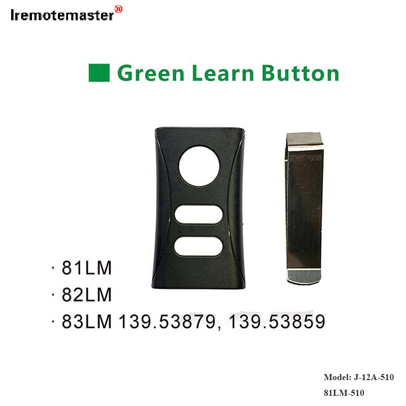 Pour 81LM 82LM 83LM bouton d'apprentissage vert 390MHz remplacement de la télécommande de porte de garage