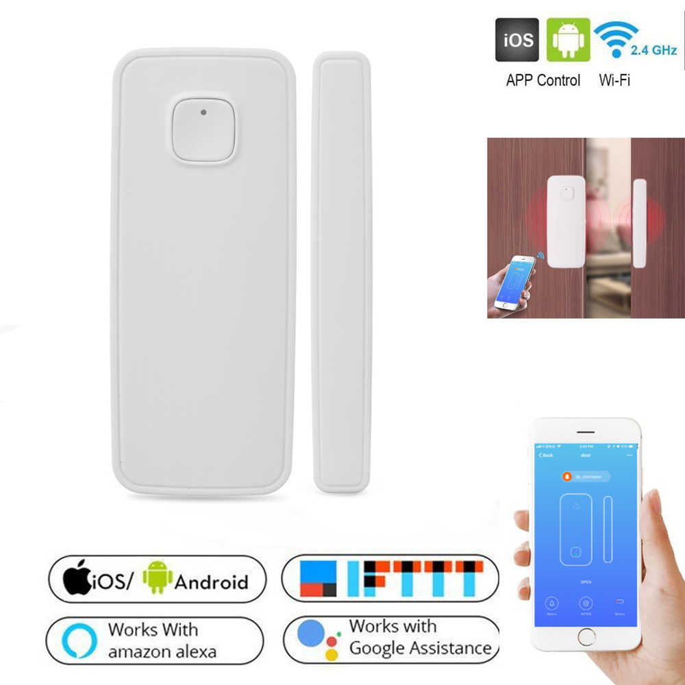 For Alexa APP WiFi Wireless Smart Door Window Sensor Detector Security Sensor