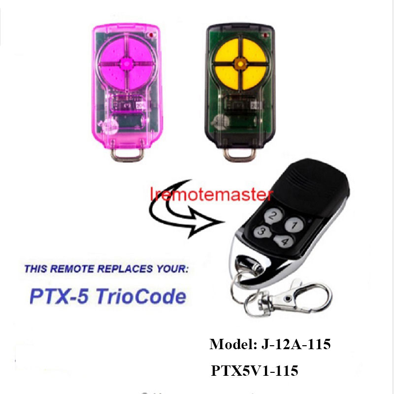 Airson PTX5 V1 TrioCode Gate Remote Door Remote 433.92MHz Code Rolling