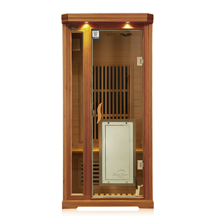 Far Infrared Dry One Person Portable Wood Steam Sauna Room