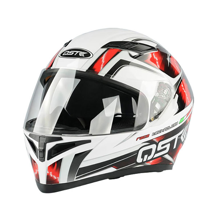 Шлем за мотоцикл со цело лице со точки