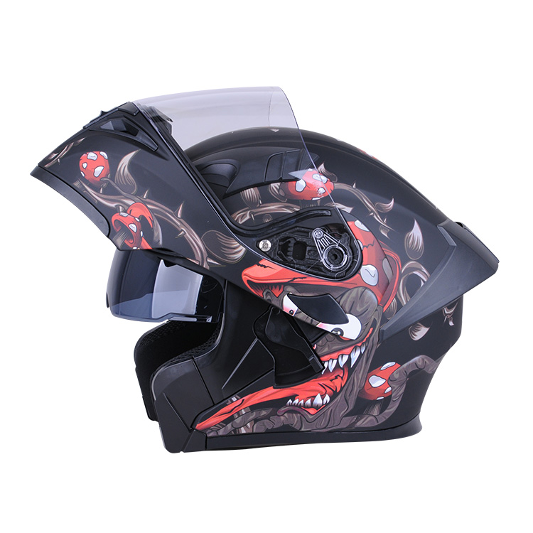 Full Face Helm Motor Modular Anyar