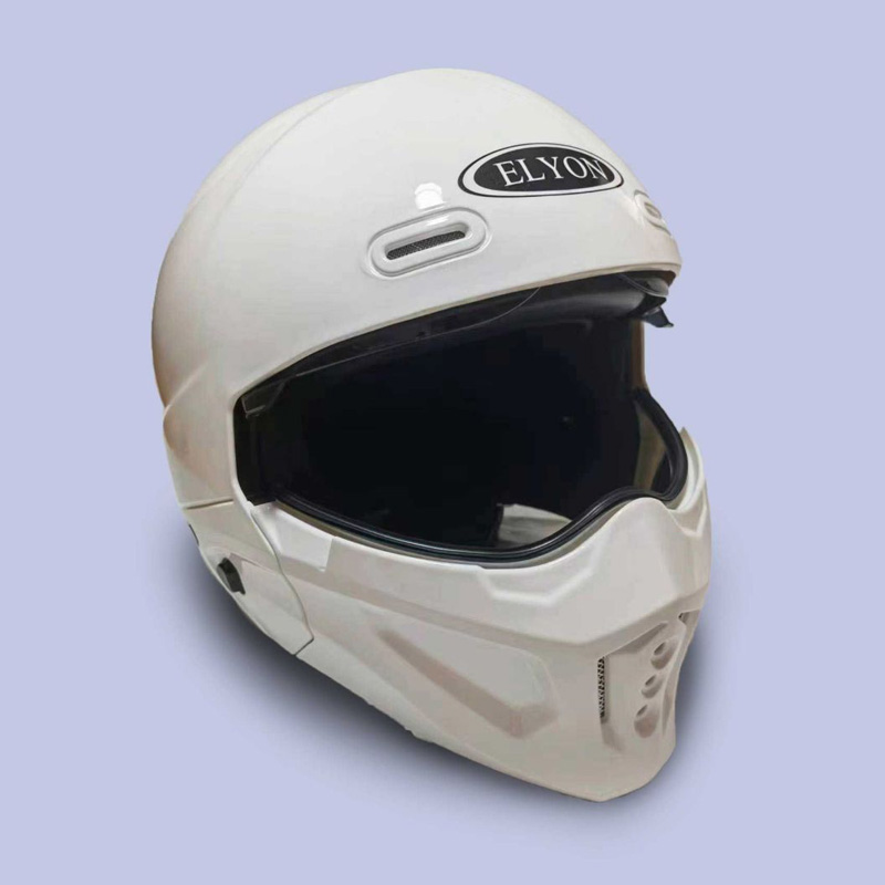 Full Face Variable White Motorcykelhjelm