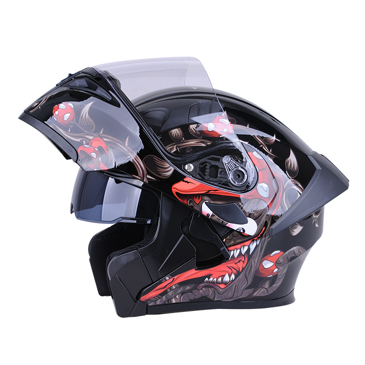 Novos capacetes modulares de motocicleta completos