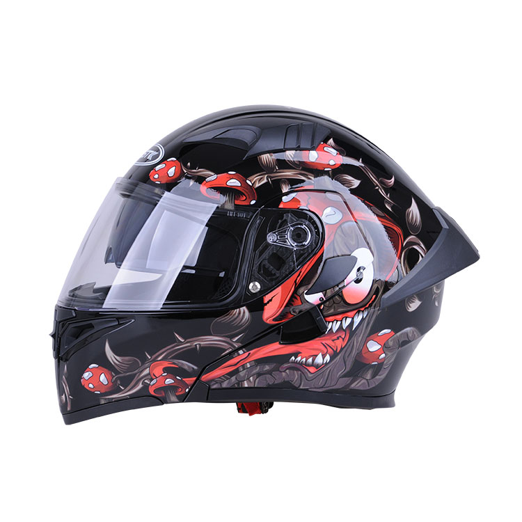 오픈 페이스 오토바이 해골 헬멧