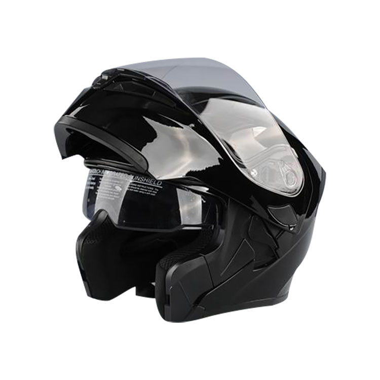 Открытый мотоциклетный шлем в горошек