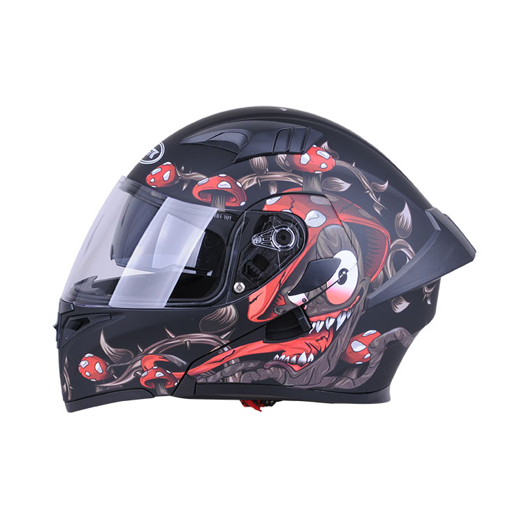 Motociklistična čelada z lobanjo Open Face