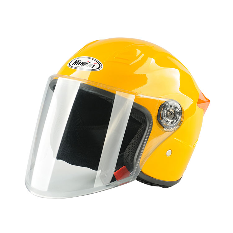 Halv ansigts gul hjelm