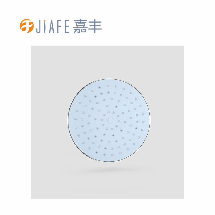 Екологична 6-инчова кръгла горна слушалка за душ в бял цвят