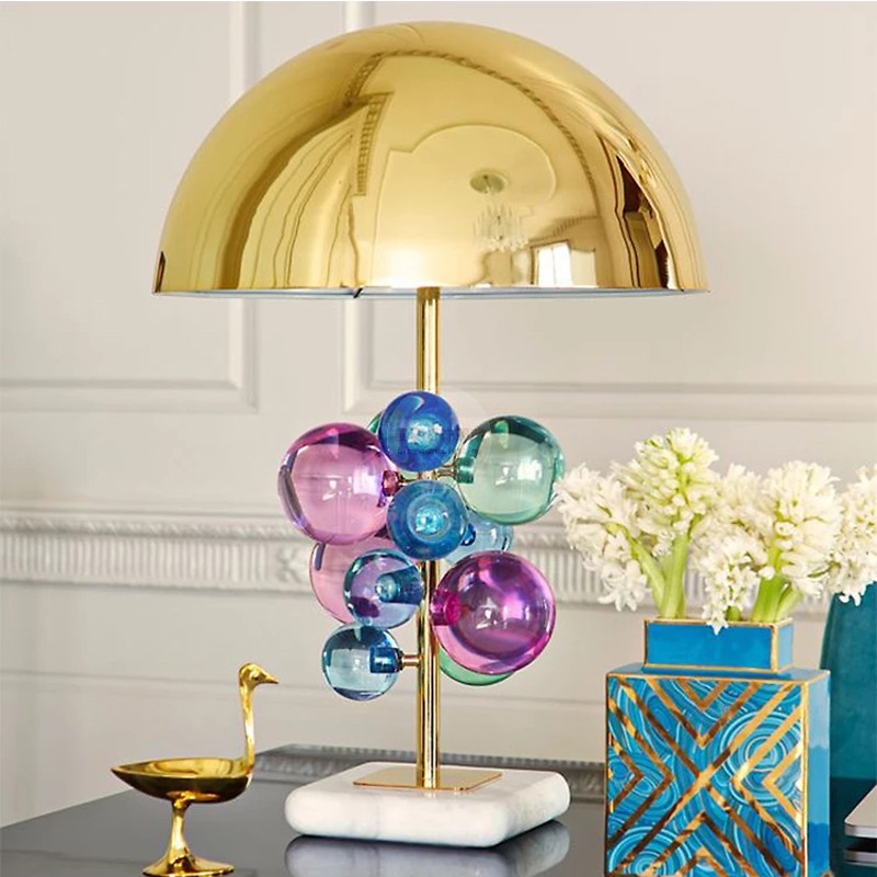Kreativní barevná křišťálová stolní lampa