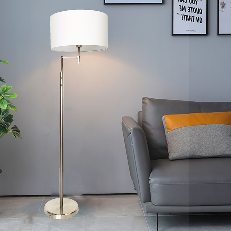 Висококачествена ръчно изработена подова лампа с абажур
