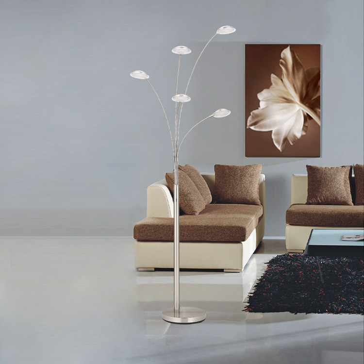 Modern With Touch Big Stand 5 Heads Floor Lamp