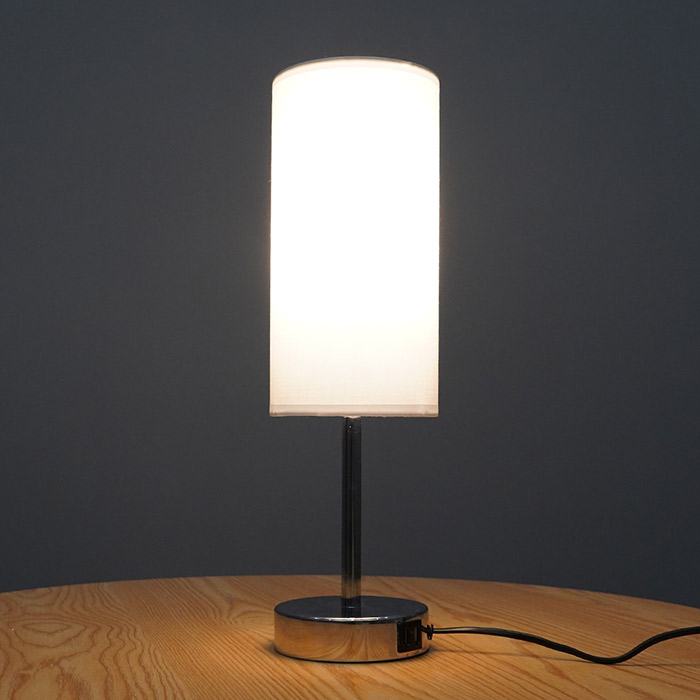 Jednoduchá dotyková látková stolní lampa