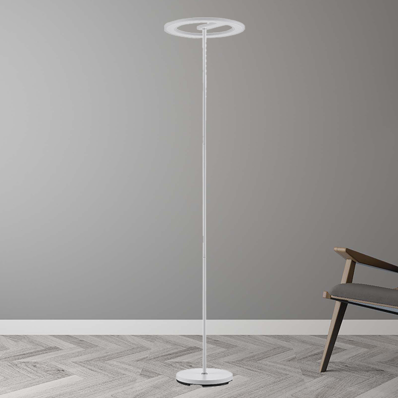 Single Pole Big Lamp Shade Floor Lamp