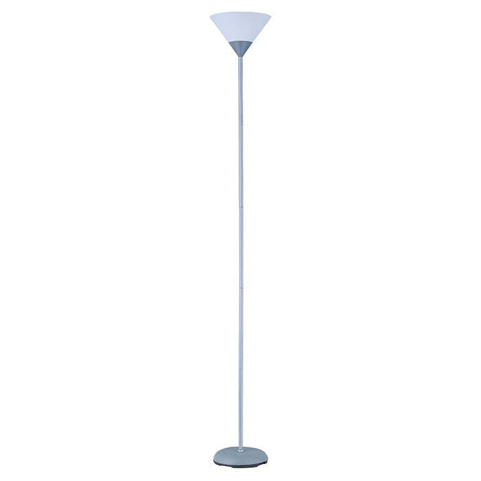 White Plastic Lamp Shade Single Pole Floor Lamp
