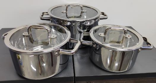 6PCS Tri-ply Cookware set