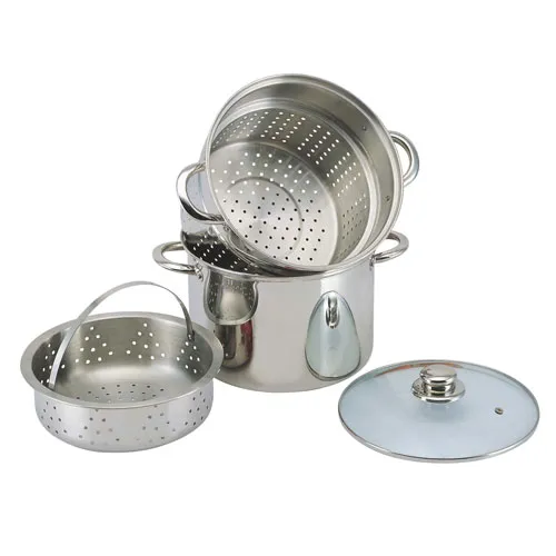 WG702 Stainless Steel Pasta Cooker w/Cover, Strainer