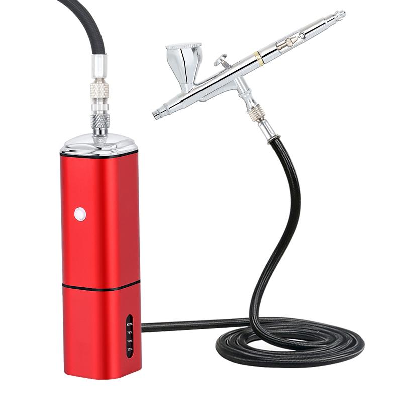 2 In 1 Cordless Airbrush Kit with Compressor 30PSI High Pressure