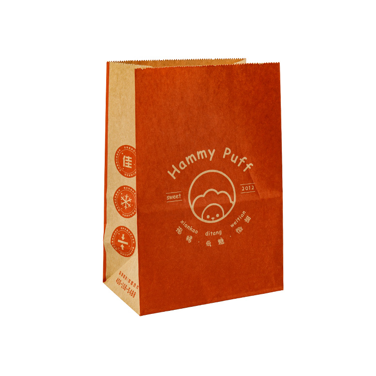 Brown Kraft Paper Bag kanggo Panggang Used Food Contact Material