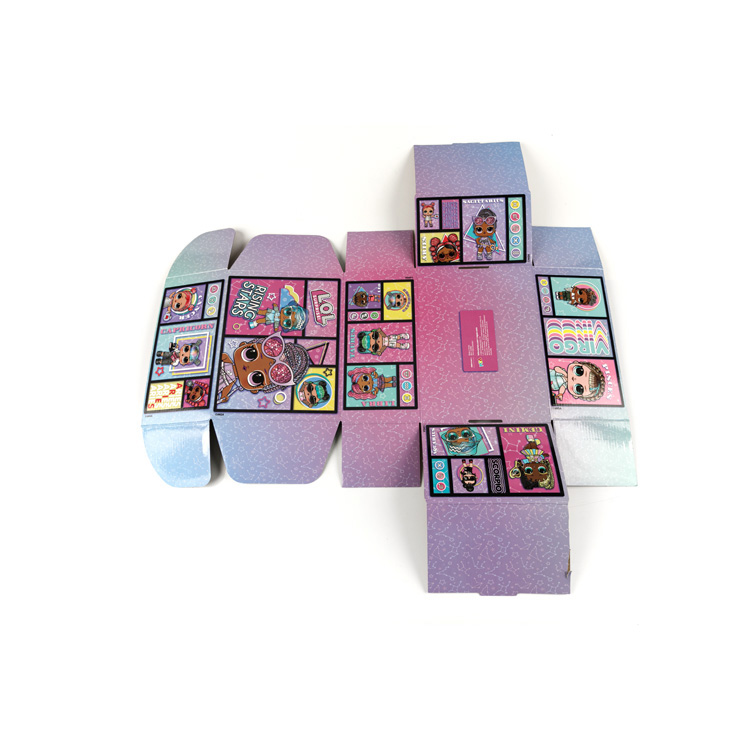 Gofreeritud mänguasjade paberikarp LOL lilla