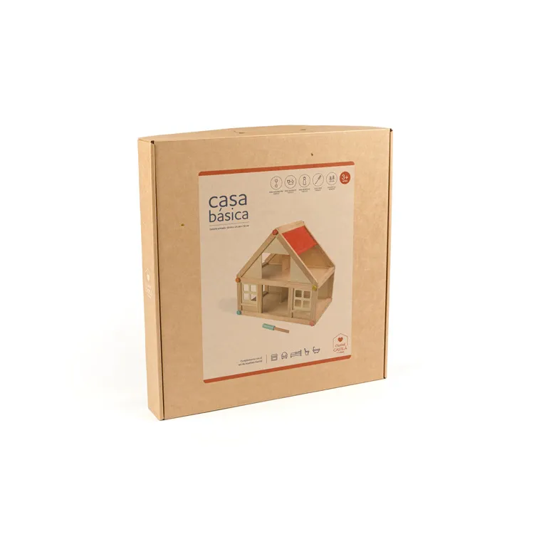 چھوٹے گھر کا نالیدار کھلونا کاغذ کا ڈبہ