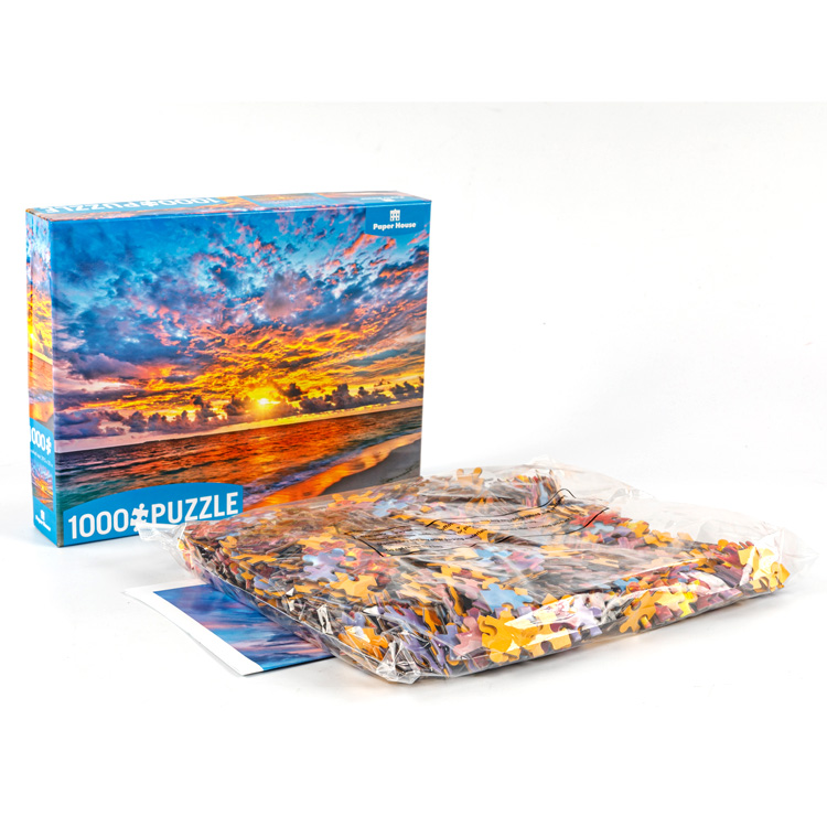 Puzzle 1000 Teile Sonnenuntergang am Meer