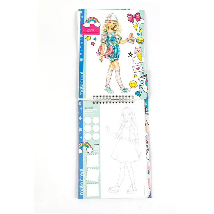 Sketch Book - Top Spiral Book Fashion Sisters