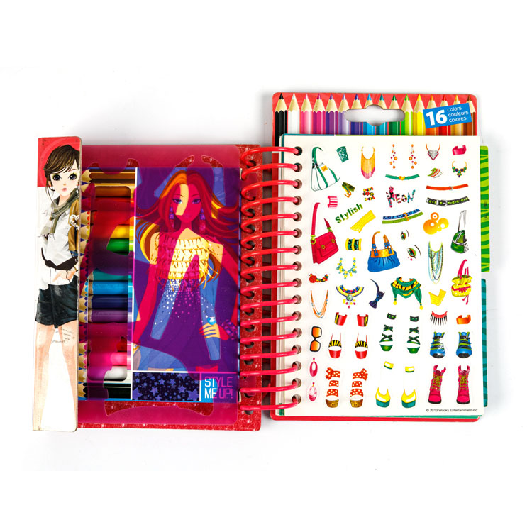 Sketch Book - Spiral Book Girl with Bag