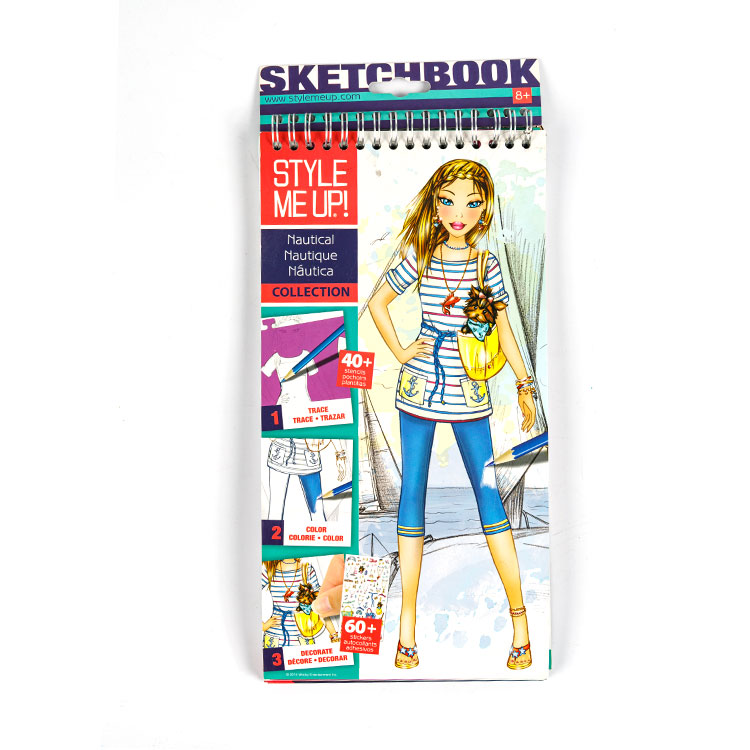 Sketch Book-Spiral Book Girl with Dog