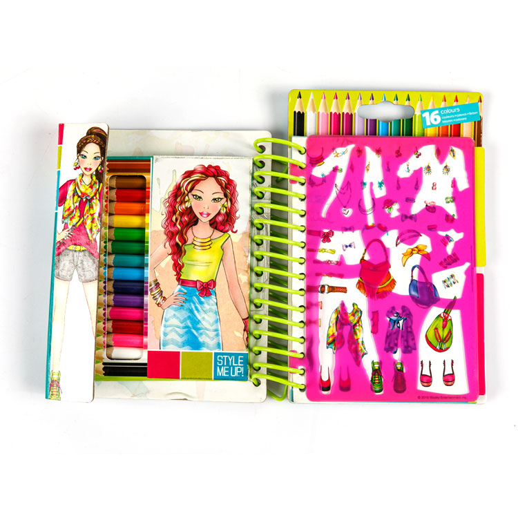 Sketch Book-Spiraalraamat Roosad riided tüdruk