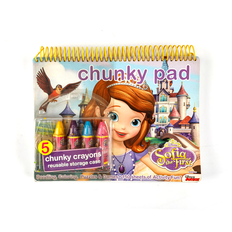 Sketch Book - Spiral Book Suit with Crayons Chunky