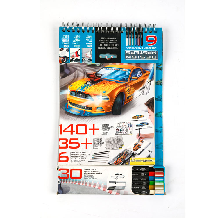 Sketch Book-Top spiraalraamat Lahe võidusõiduauto