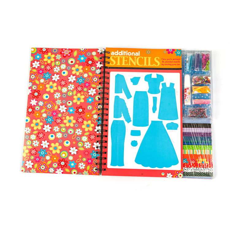 Sketch Book-Top Spiral Book Fshion Toy Suit