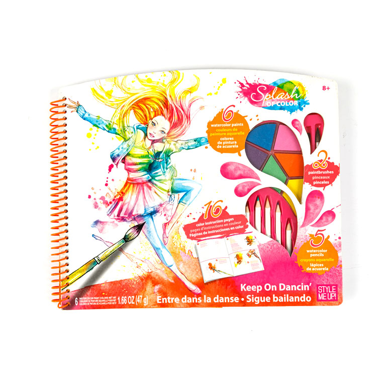 كتاب حلزوني - كتاب رسم فتاة ملونة