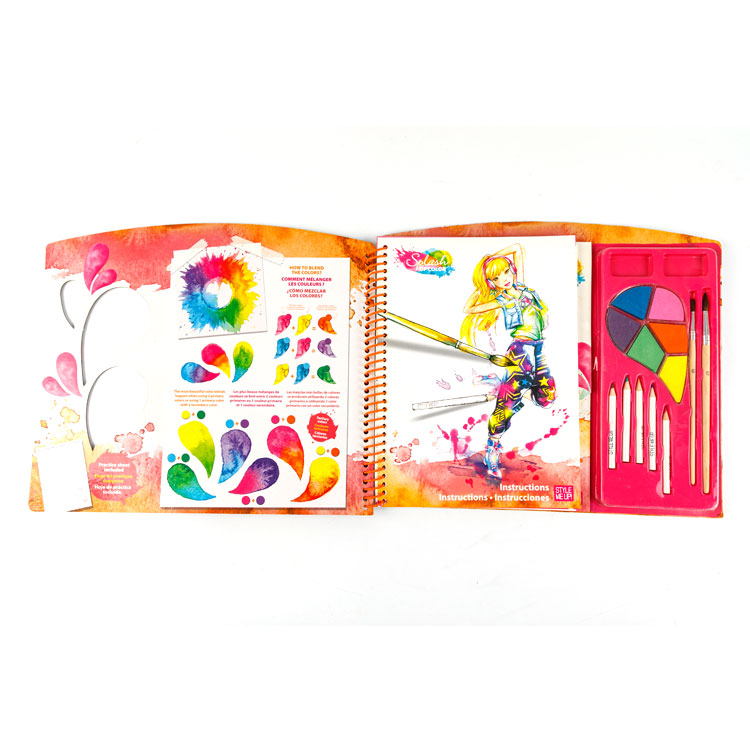 Spiral Book - Sketch Book Colorful Girl