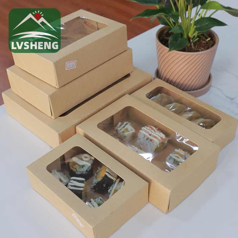 New products from xiamen lvsheng factory -Sushi Togo Box with clear window
