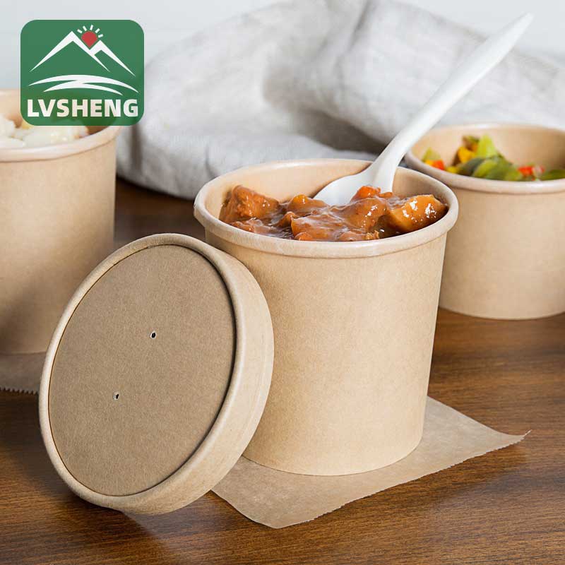 Single-use Take Out Paper Soup Bowl
