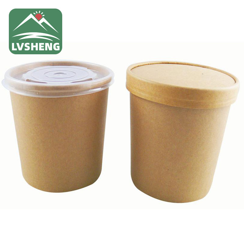 Disposable Paper Soup Bowl With Lid