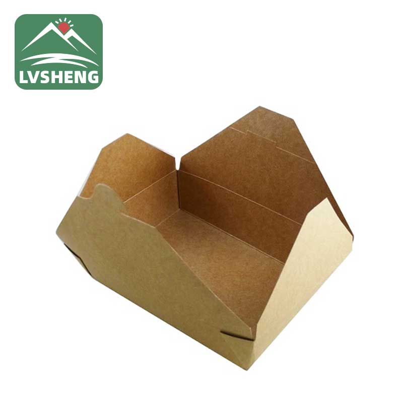 Disposable Take Away Kraft Paper Meal Box