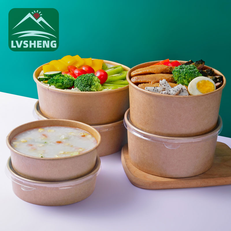 Paper Bowls Take Away Food Containers Disposable Products Tableware Eco Friendly Biodegradable Disposable Oval Kitchen Utensils