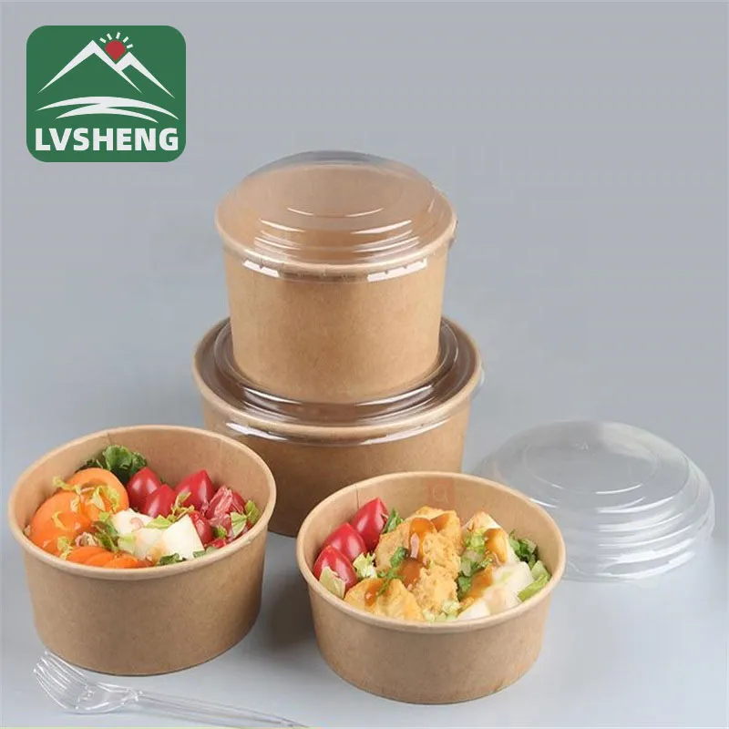 Waterproof Salad Kraft Paper Box