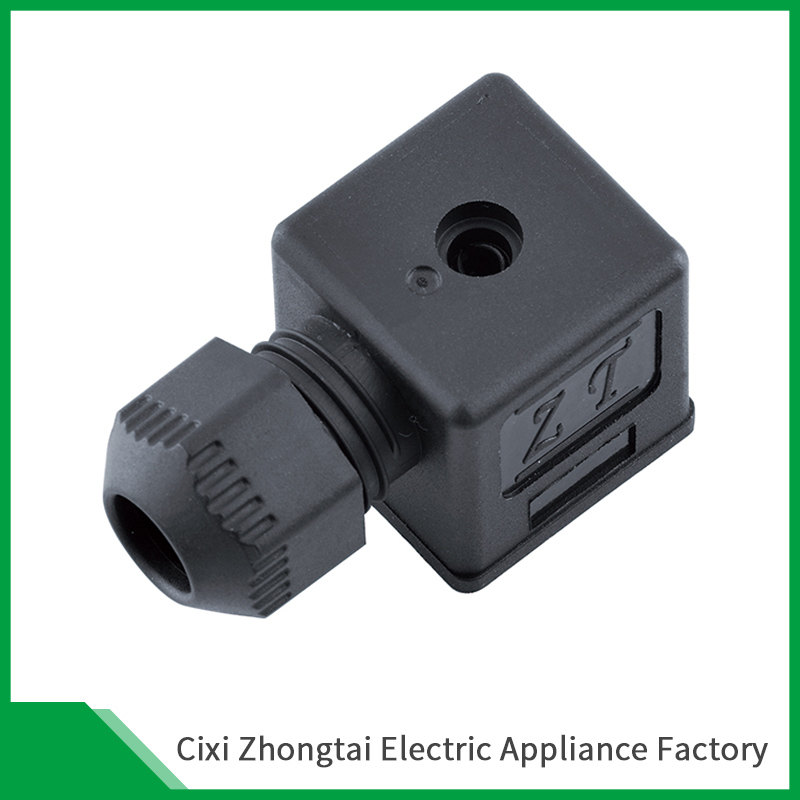 Form A B12 External Thread DIN Solenoid Valve Connector Without Led IP67