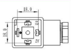 Form A PG9 PG11 Transparent DIN Solenoid Valve Connector With Led