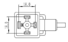 Forma A lisovaný kábel DIN konektor ventilu Electronic