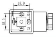 Konektor solenoidového ventilu formy A B12 RX bez led