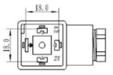 Polvlnový konektor usmerňovača solenoidového ventilu tvaru A