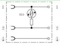 Formă A AC DC Conector electrovalvă DIN cu filet intern cu LED impermeabil IP67