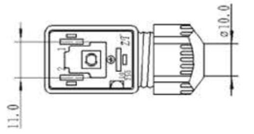 Forma B DIN Varistorový konektor solenoidového ventilu Vodotesný IP67