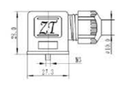 Form A DIN konektor diódy solenoidového ventilu Vodotesný IP67