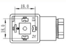 Form A DIN konektor diódy solenoidového ventilu